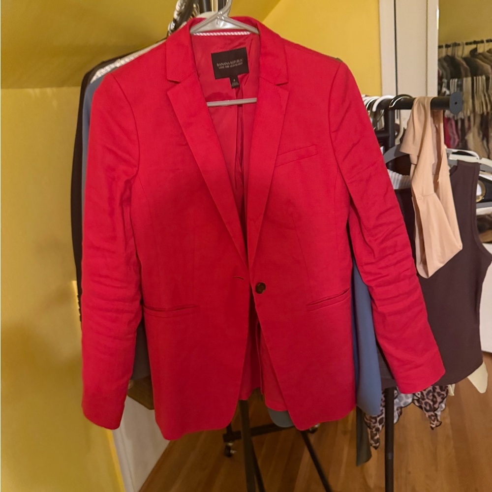 Banana Republic Vibrant Red Blazer